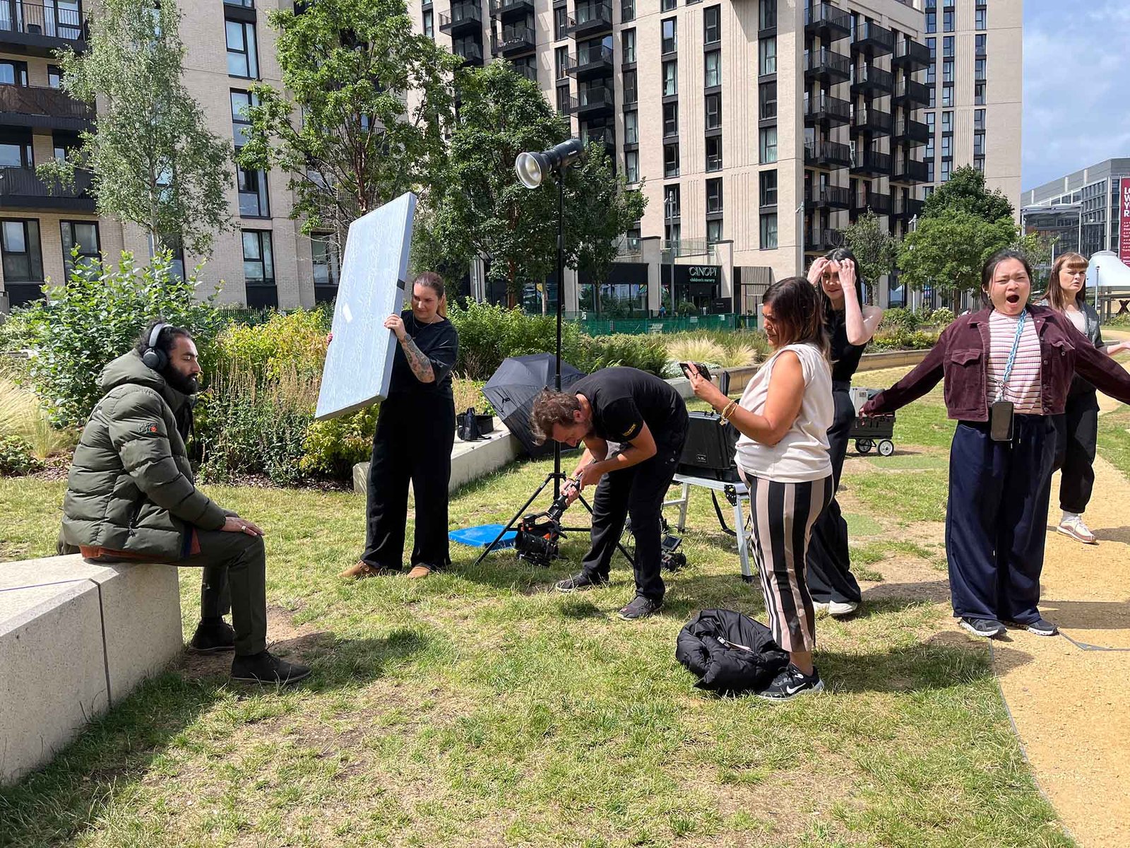 Behind the scenes filming